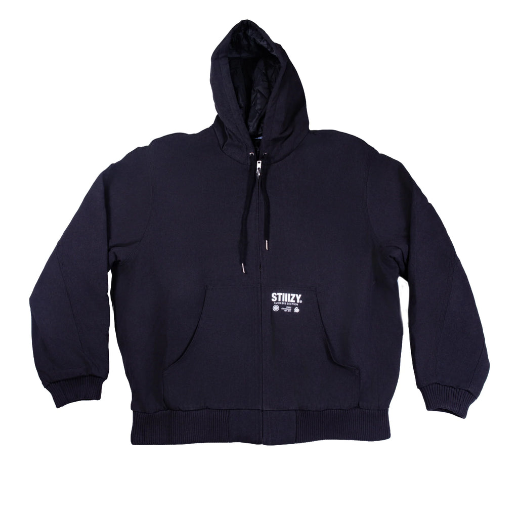 STIIIZY Heavy Hooded Work Jacket - Black