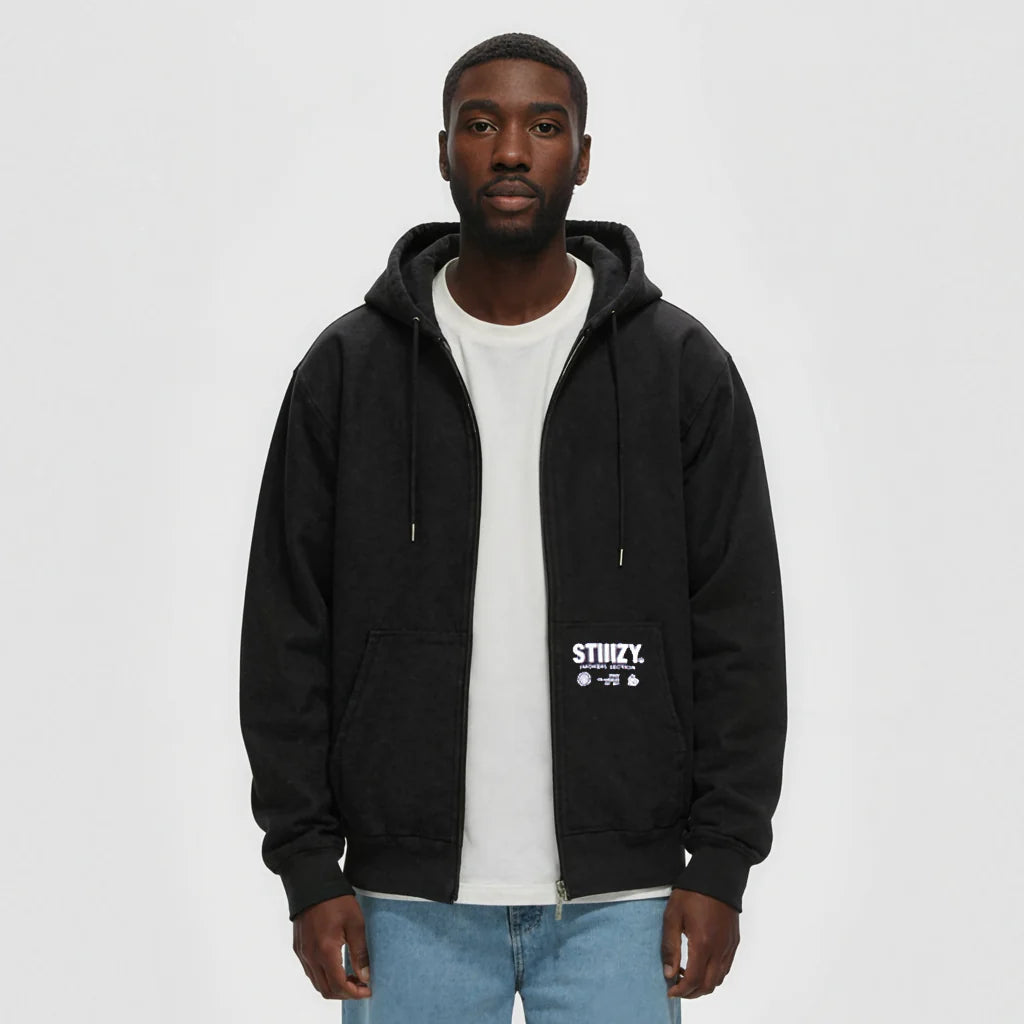 STIIIZY Heavy Hooded Work Jacket - Black