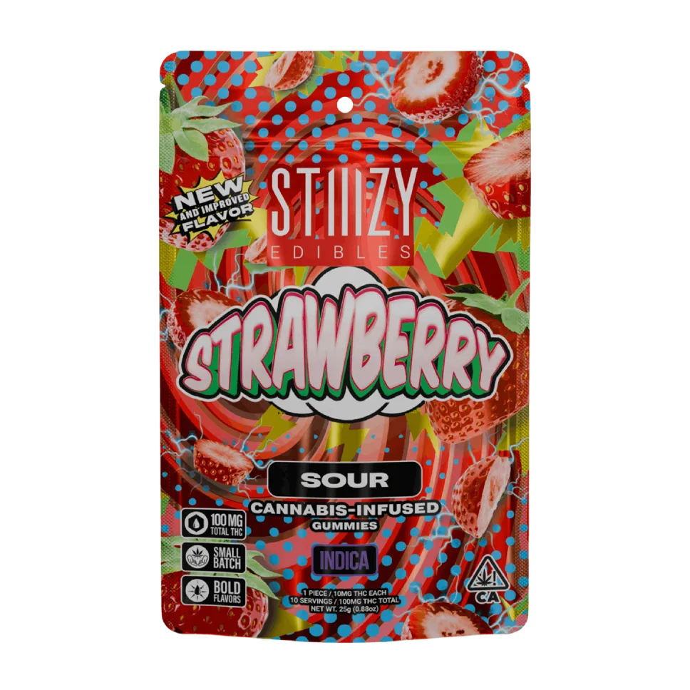 STIIIZY - Gummy - Sour Strawberry - 100mg